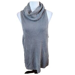 Free People Womens Boho Tunic Dress Size Large Gray Cowl Neck  Beach Laganlook